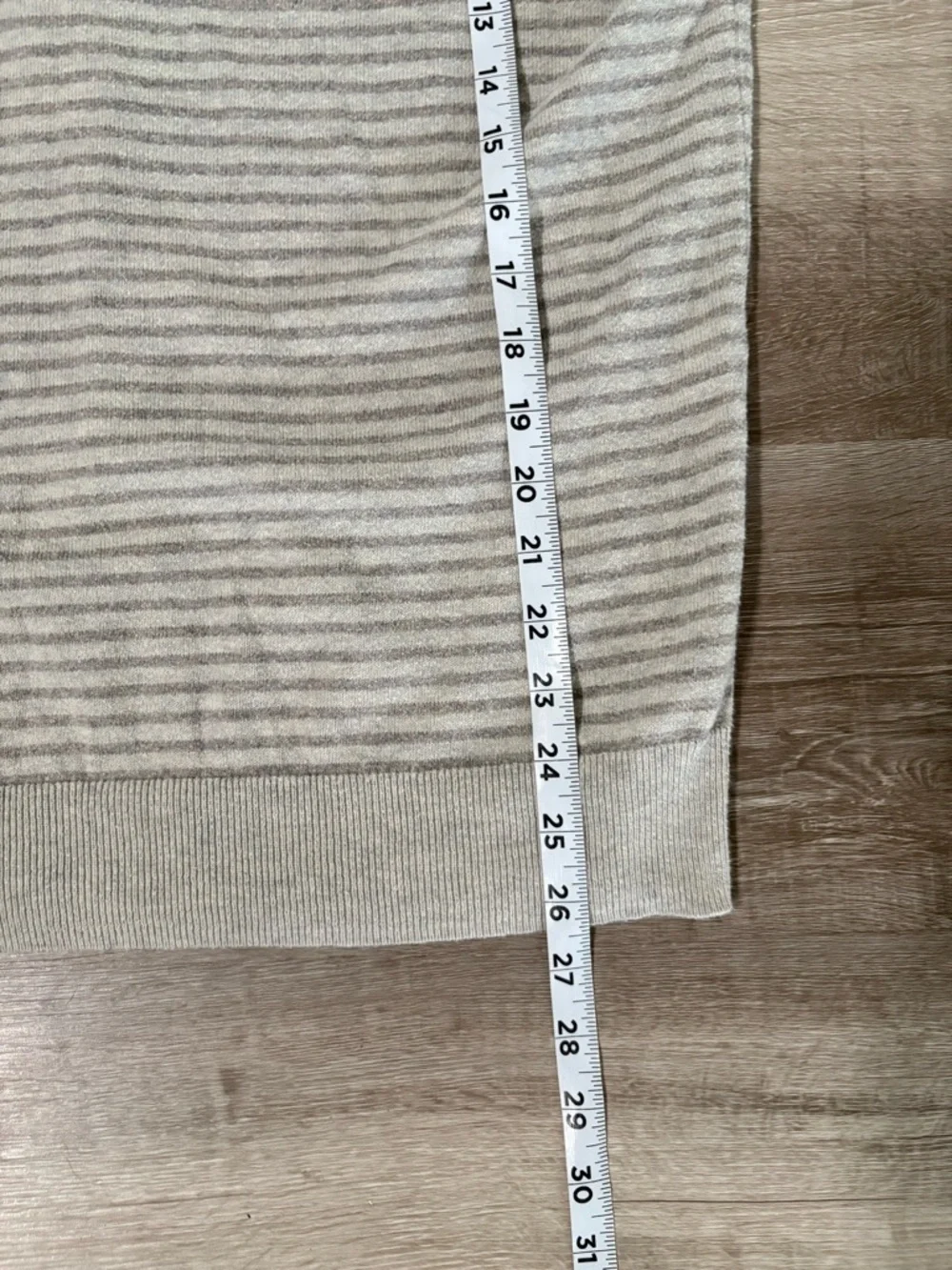 J. Crew Men’s Striped Crewneck Sweater in Light Gray & Cream
